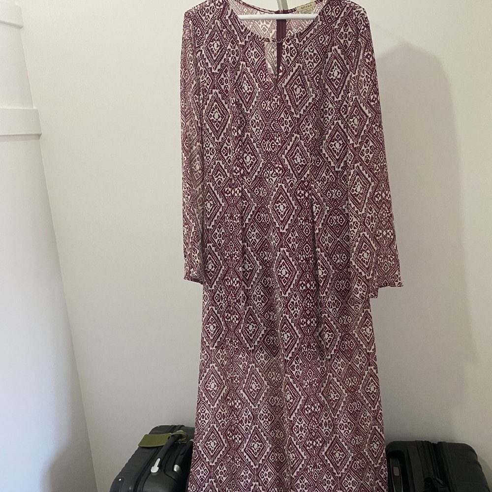 Anama Burgundy Maxi Dress